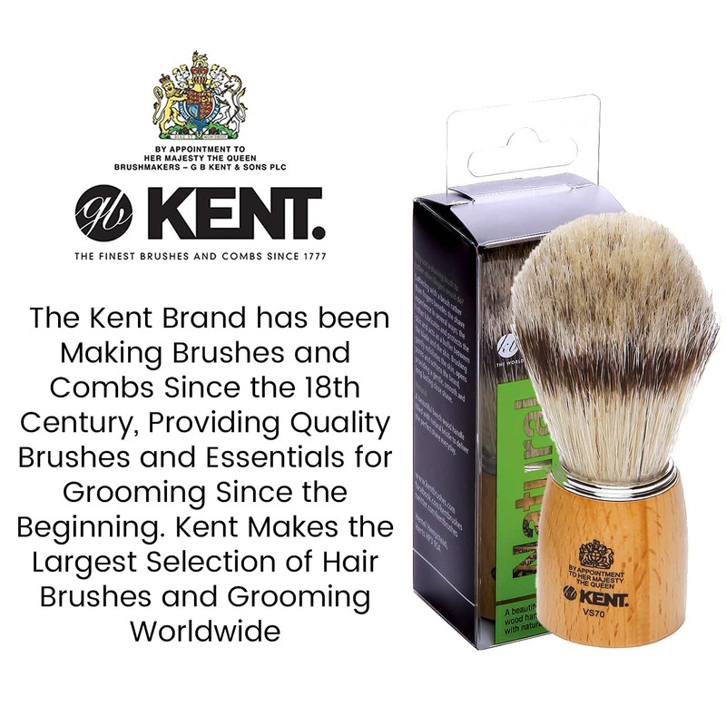Kent Large Wooden Bristle Shaving Brush Large - Wood -
