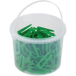 Meister Spare Wedges for Levelling System, Pack of 100 ✓ Delivered in Bucket ✓ Tile Thickness 7-15 mm | Tile Levelling Tool with Pull Tab | Laying with Wedges | 4423300