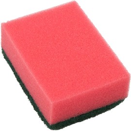 Werkzeyt ZYT29209 Cleaning Sponge 90 x 60 x 30 mm Pack of 10 in Practical Set Two-Sided Design with Rough Base for Scrubbing and Cleaning/Scouring Sponge/Kitchen Sponge/Colourful