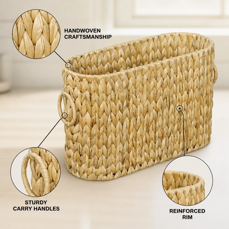 Bathroom Storage Set - Toilet Paper Storage Basket - Aluminum