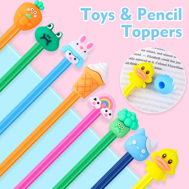 Joottuan 100 Pack Gumball Vending Machine Capsules with Cute Cartoon
