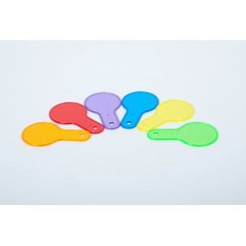 TickiT 73109 Translucent Colour Mixing Paddles - 6 Colours, Primary & Secondary.