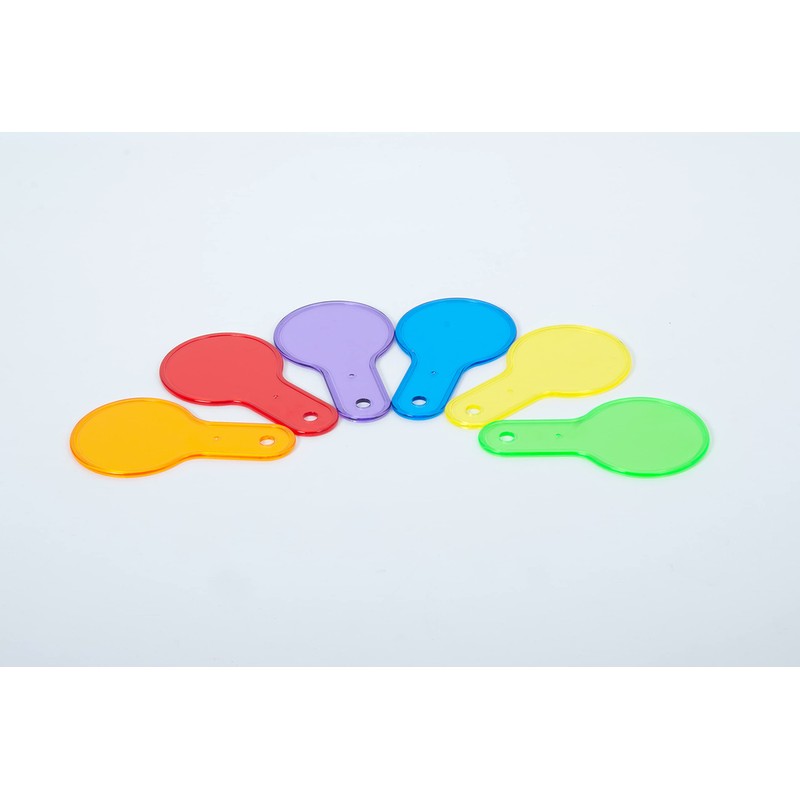 TickiT 73109 Translucent Colour Mixing Paddles - 6 Colours, Primary