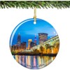 City-Souvenirs Cleveland Ohio Christmas Ornament Porcelain Double Sided
