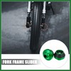 Motoforti Pair Motorcycle Wheel Front Fork Frame Sliders Green Universal