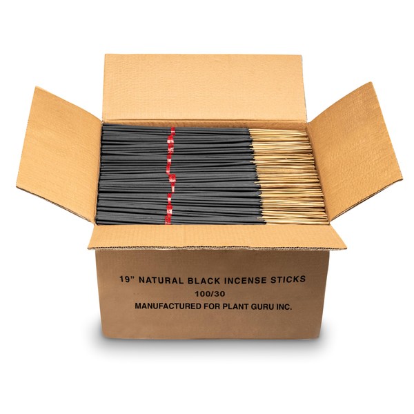 3000 Unscented Charcoal Black Incense Sticks 19" Jumbo Extra Large