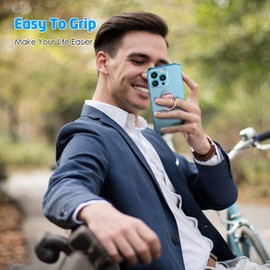 WixGear (2 Pack) Phone Ring Holder, Universal Magnetic Cell Phone Finger Holder with Kickstand Phone Holder for Hand, Phone Ring Grip Works with Magnetic Car Mounts Compatible All Phones (Rose Gold)