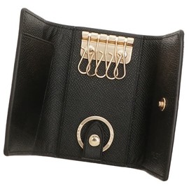 Coach 76741 IMBLK Men's Outlet Key Case, Black, (1) IMBLK Black