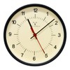BESTIME RC292E Dual Purpose Wall Clock, Clock Radio Clock, Black