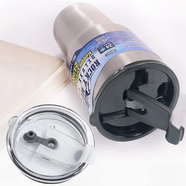 maxin 30 oz Tumbler Lids Set of 3 Fit for YETI Rambler, Ozark Trail, Rtic and More, Spill Proof and Splash Resistant Lids Covers (2Transparent+1Black)