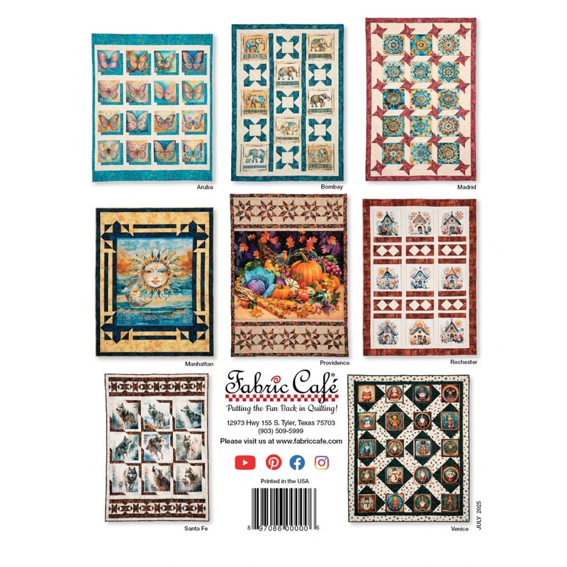 Fabric Cafe Panel Perfect 3-Yard Quilts Book – 8 Easy