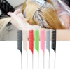 7pcs RatTail Hairdressing Styling Comb FineTooth Salon Dyeing Tinting Hair