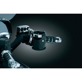 Kuryakyn 1500 Motorcycle Handlebar Accessory: Universal Drink Ring Beverage/Cup Holder for Motorcycles with Perch Mount, Chrome