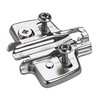Hettich Direct Cross Mounting Plate with Direct Height Adjustment, Nickel-Plated,