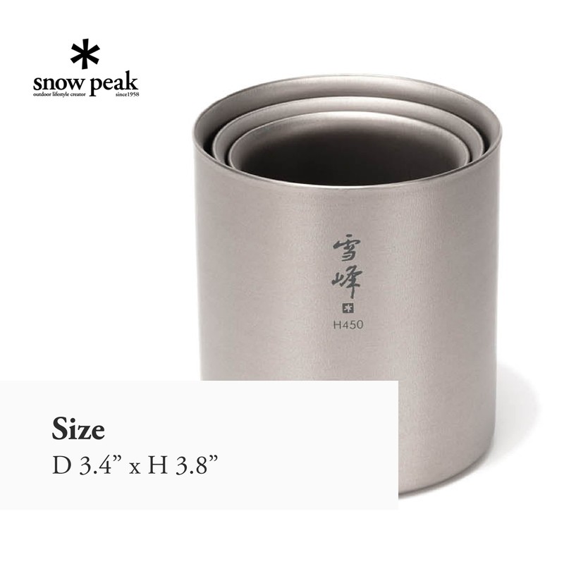 Snow Peak Titanium Double Wall Stacking Mug H450