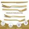 Gold Silverware Set, Briout 40 Piece Stainless Steel Flatware Cutlery