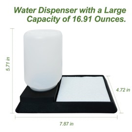 Insect Water Feeder,Spider Water Dispenser,Bug Watering Station,Bee Water Feeder,For Spiders,Tarantulas, Praying Mantises,Scorpions, Crickets,Ants and Other Small Animal Enclosure Accessories,16.91oz.