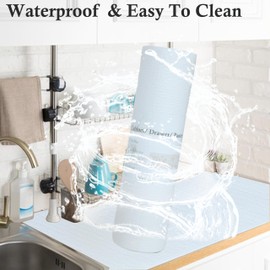 Shelf Liners 11 Inch Wide X 20 Ft Kitchen Cabinet Drawer Liners Non Slip Waterproof Pantry Shelves Refrigerator Liner Non Adhesive Strong Grip Bathroom Drawer Mat Cupboard Dresser Closet Liner