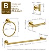 Bathroom Hardware Set Accessories Adjustable Brushed Gold Towel Bar Set