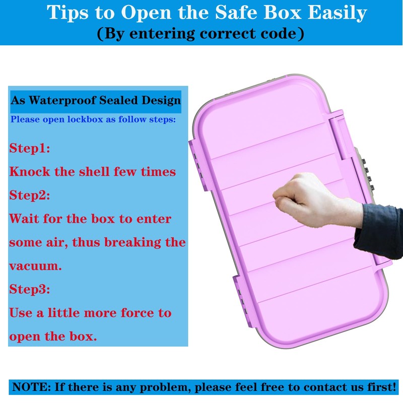 AMIR Portable Lock Box, 4 Digit Combination Lockbox, Waterproof Anti-Theft