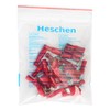 Heschen Piggyback Spade Crimp Terminal Connector 0.5-1.5mm², 22-16 AWG, Red,