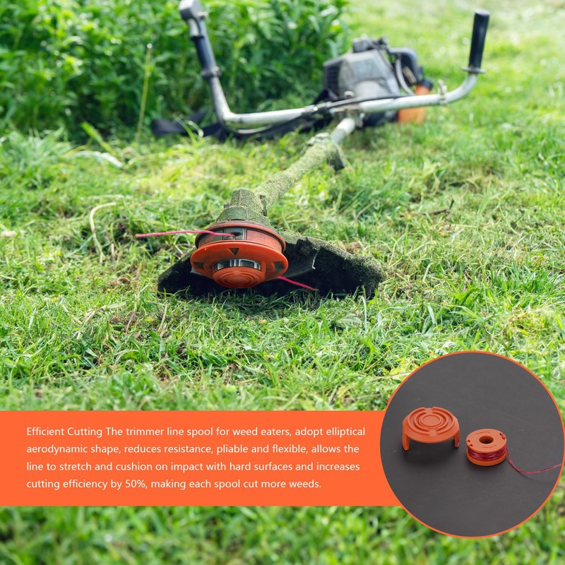 oumuik Worx Grass Trimmer Spool (8 Replacement Spools + 2
