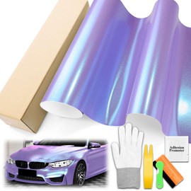 2FTx5FT Galaxy Dust Matte Glacier Purple Chameleon Metallic Color Shift Color Change Vinyl Wrap Auto Car Sticker Decal Film Sheet Bubble Free Air Release Technology with Tool Set