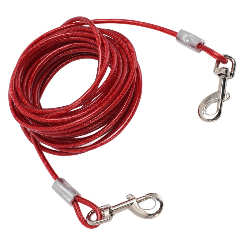 Dog Tie Out Cable Steel Wire Double Head Bite Resistant