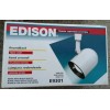 White EDISON E9301 Roundback Track Light, White with Black Baffle