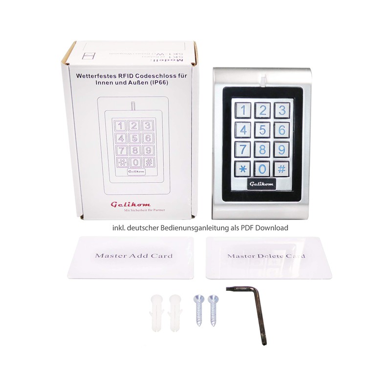 Electric Transponder Waterproof Door Lock, Keypad Opener, RFID Access Controller