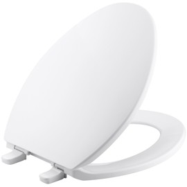 Kohler K-4774-0 Brevia Elongated White Toilet Seatwith Quick-Release Hinges And Quick-Attach Hardware For Easy Clean