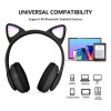 Hortahortamx Audifonos Infantiles Orejas De Gato Led - Bluetooth 5.4,