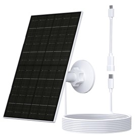 VUEBEE 7W Solar Panel for Arlo Essential 2K (2nd Gen), Essential XL & Spotlight Cameras, USB-C Solar Charger for 5V Battery Cameras, IP66 Waterproof, 360° Adjustable Mount, 9.8ft Cable