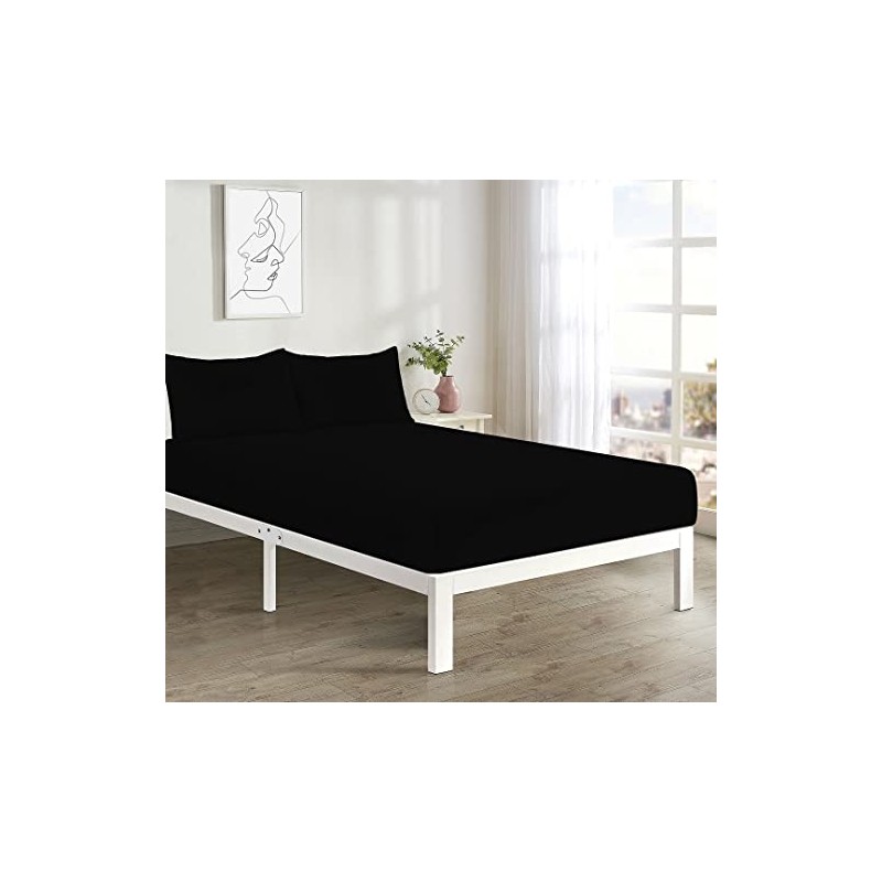 Fitted Bed Sheet With FREE MATCHING 2 X PILLOW CASES