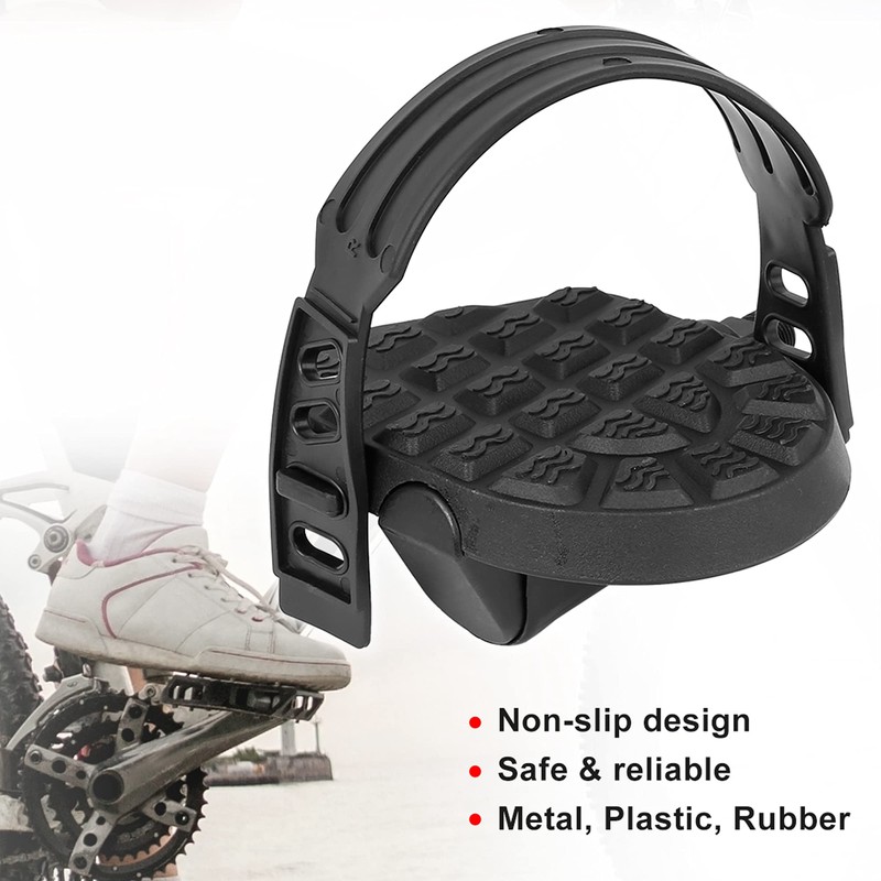 X AUTOHAUX Pair Bike Pedals 9/16'' Spindle Platform Non Slip