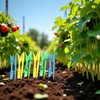 6 Sets Multicolor Planting Seedlings Dibber Widger Garden Tool Plastic