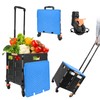 Foldable Utility Cart,Rolling Crate Heavy Duty Shopping Cart with 360°