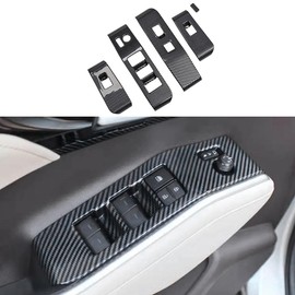 Barong for Toyota Highlander 2020 2021 2022 2023 2024 2025 Accessories Interior Door Window Switch Panel Cover Door Lock Control Button Molding Trim Carbon Fiber Style