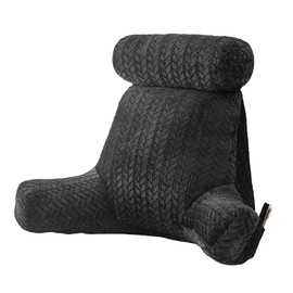 Reading Pillow with Arms,Bed Rest Pillow with Detachable Neck Roll for Sitting in Bed or Couch Adult Back Pillow for Watching TV/Gaming/Relaxing,Back Pillow for Sitting in Bed Memory Foam Pillow