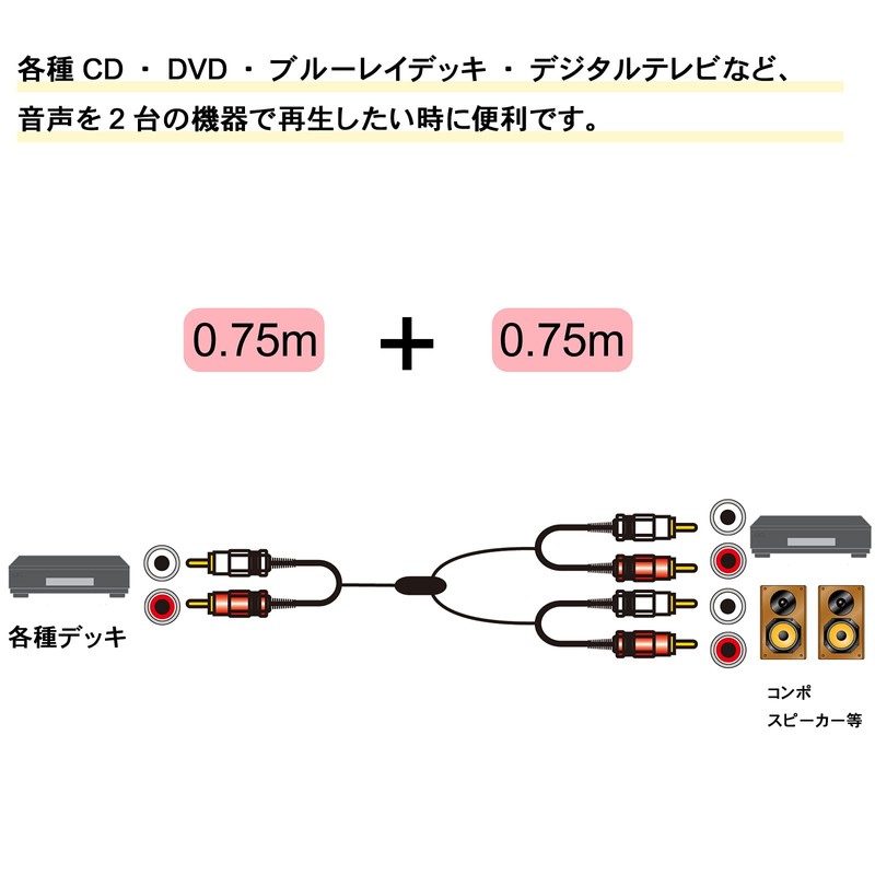 Fuji Parts Audio Distribution Cable Audio Cable 2-Pin to 4-Pin