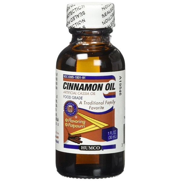 Humco Cinnamon Oil Artificial Cassia Oil Food Grade, 1 fl oz. by HUMCO