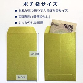 Paper Entrance 55152 Gold Pouch, Gold Envelopes, 5 Sheets
