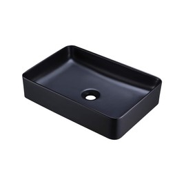 KES Bathroom Vessel Sink 20 Inch Above Counter Rectangular White Ceramic Countertop Sink for Cabinet Lavatory Vanity, BVS123S50