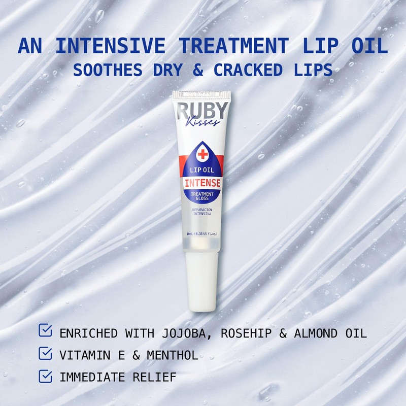 Ruby Kisses Hydrating Lip Oil Intense Treatment Gloss (1 Pack),