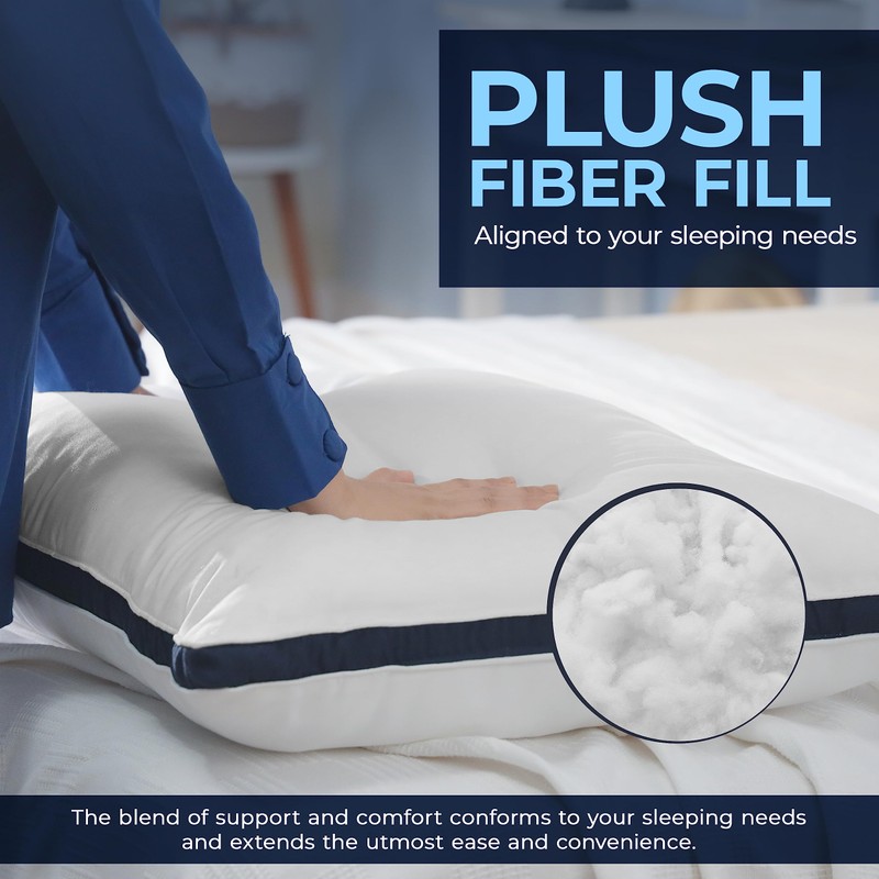 Utopia Bedding Pillows Pack Size, Hotel Quality Pillows, Brushed Fabric,