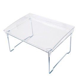 Excras Folding Table, Transparent Table, Mini Table, Bed Table, Laptop Table, Low Table, Computer Desk, Large Capacity Surface, Lightweight, Study, Bed, Sofa