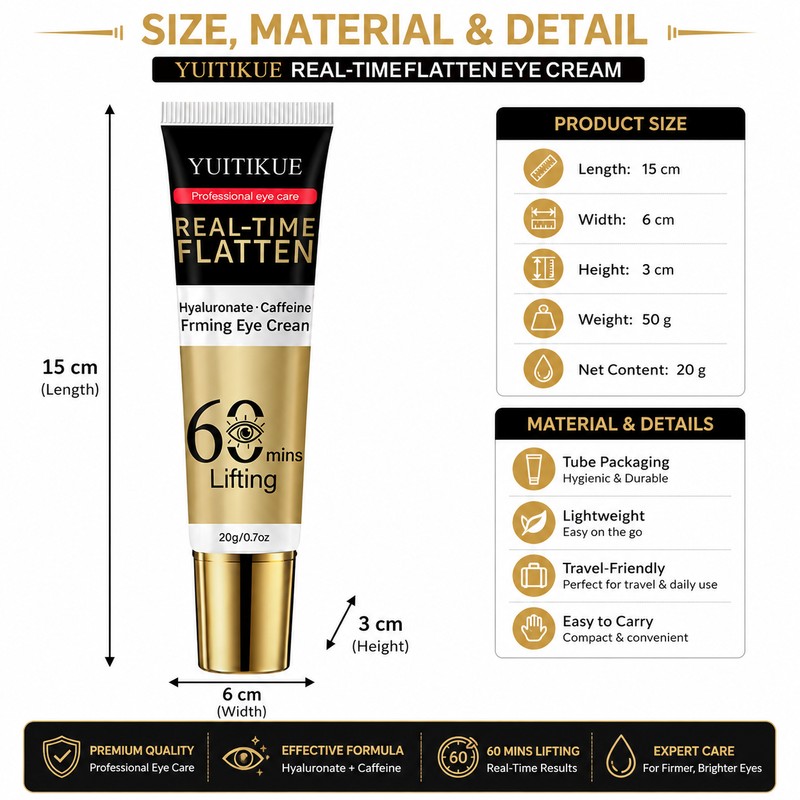 60-Minute Eye Lift Cream for Daily Care – Hyaluronate &