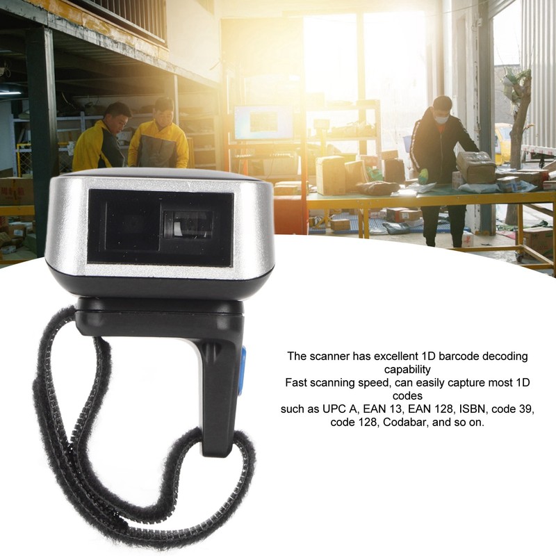 1D Bluetooth Wearable Ring Barcode Scanner 270 Degree Rotation 3