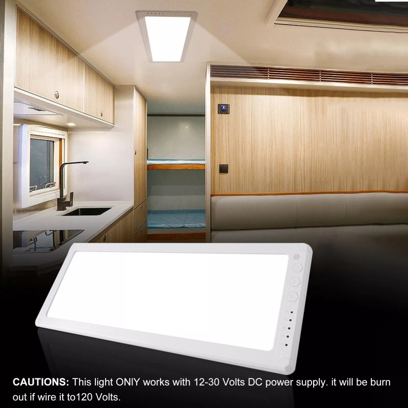 Facon Dimmable 12-30V LED RV Camper Lamp Fixture Ceiling Dome