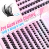 Self Adhesive Eyelashes Natural Look Wispy Self Adhesive Cluster Lashes